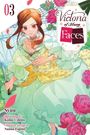 03. Victoria of Many Faces. Syuu. Illustration von Komo Ushino. Charakterdesign von Nanna Fujimi. Frau in eleganter Kleidung, Rosen.