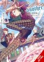Japanische Schriftzeichen, "Rising of the Barrier Mage". Eine dynamische Illustration mit drei Figuren.