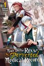Titel: Magic Doctor Rex's Perverted Medical Record, Band 1. Zwei Figuren in Arztmänteln, eine mit roten Haaren, die Bücher hält.