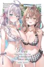 "Alya Sometimes Hides Her Feelings in Russian." Zwei Anime-Figuren in Bikinis vor einem Pool.