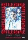 „Battle Royale Deluxe Edition 2“ in roten Buchstaben auf schwarzem Hintergrund. Drei Manga-Charaktere gemalt.