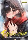 „TOKUJO-CHAN: The Girls Who Brighten Your Day“. Junge Frau in Winterszene, umhüllt von einem roten Schal.