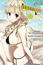 "I’m a Behemoth, an S-ranked Monster, but Mistaken for a Cat, I Live as an Elf Girl’s Pet". Illustration eines Mädchens im Bikini am Strand mit Katze.