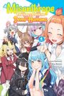 „A Misanthrope Teaches a Class for Demi-Humans“ steht oben. Sieben Anime-Figuren in Schuluniformen, freudig und bunt.