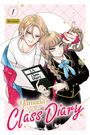"Yamada's Class Diary", "1A Class Diary". Zwei Manga-Charaktere mit Zöpfen in Schuluniform, der Junge hält ein Heft.