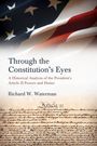 „Through the Constitution’s Eyes“, von Richard W. Waterman. Im Hintergrund die US-Flagge und ein Verfassungstext.