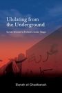 “Ululating from the Underground: Syrian Women’s Protests Under Siege” von Banah el Ghadbanah. Frau sprüht Graffiti.