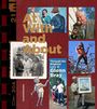 Texte: "At With and About", "Through the Blighted Lens of Glenn Bray". 
Bilder von Personen und eine Comicfigur auf rotem Hintergrund.