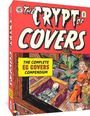 „The Crypt of Covers“, „The Complete EC Covers Compendium“. Illustration: Mann und Frau neben Sarg mit Skelett.