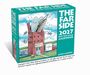 "THE FAR SIDE 2027 OFF-THE-WALL CALENDAR, GARY LARSON" zeigt das ACME Windshield Co. Gebäude, ein Insekt bricht durch das Dach.