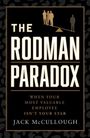 "The Rodman Paradox" in großen Buchstaben, darunter: "When your most valuable employee isn't your star". Autorenname: Jack McCullough. Silhouetten illustrieren eine Waage.