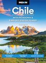 "Chile with Patagonia & Rapa Nui (Easter Island), Steph Dyson." Schneebedeckte Berge, blaues Wasser, grüner Wald.