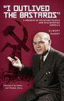 Titel: "I Outlived the Bastards". Mann in Anzug vor zerbrochenem Hammer und Sichel.