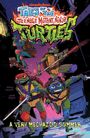 Oben steht: "Tales of the Teenage Mutant Ninja Turtles". Unten: "A Very Mechazoid Summer". Comic-Stil, Schildkröten in Action.