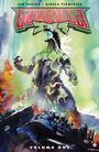 Oben: "Tim Seeley, Nikola Čižmešija". Groß "GODZILLA". Unten: "Volume One". Godzilla in einer zerstörerischen Szene.