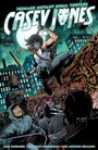 "TEENAGE MUTANT NINJA TURTLES CASEY JONES" in großen Lettern. Eine dynamische Comic-Illustration zeigt Casey Jones im Sprung über einem nächtlichen Stadtbild. Im Vordergrund ein Kampf zwischen mehreren Figuren.