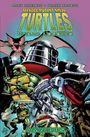 Text: "Gary Carlson, Frank Fosco", "Teenage Mutant Ninja Turtles: Urban Legends", "OMNIBUS". Comic-Helden im Kampf.