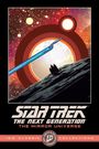 „Star Trek: The Next Generation: The Mirror Universe“. Sci-Fi-Landschaft mit Planeten, Silhouetten, Raumschiff.
