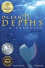 Text: "Pinnacle Book Achievement Award", "Ocean Depths: A Darkness", "Book One", "Mom's Choice Awards", "Beverly Hills Book Awards", "Second Edition", "C. L. Sherman".  
Motiv: Unterwasserlandschaft mit Blasen und Meerjungfrauenschwanz.