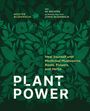 Texte: "Wouter Bijdendijk", "60 Recipes by Michelin Star Chef Joris Bijdendijk", "Heal Yourself with Medicinal Mushrooms, Roots, Flowers, and Herbs", "Plant Power". Ein dunkelgrüner Hintergrund mit floralen Mustern.