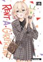 „Rent-A-Girlfriend Volume 39“. Anime-Mädchen mit blonden Haaren hält ein Getränk, trägt karierten Mantel.