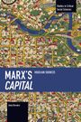 Titel: "Marx's Capital: Hegelian Sources" von Andy Blunden. Ein farbenfrohes, detailreiches Stadtplan-Design.
