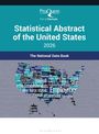 "Statistical Abstract of the United States 2026" in großen Buchstaben. Eine USA-Karte aus Wörtern wie "Employment" und "Health".
