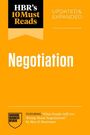 Text: HBR’s 10 Must Reads, UPDATED & EXPANDED, Negotiation. Gelbes Cover mit schwarzer und weißer Schrift.