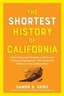 "The Shortest History of California" von Damon B. Akins; Illustration einer Straße in kalifornischer Landschaft.