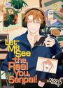 „Let Me See the Real You, Senpai!“ Ein Mann mit Kopfhörern hält eine Tasse und lächelt, im Hintergrund Pflanzen.