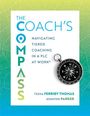 "The Coach's Compass" und Autorinnen. Eine Kompass-Illustration mit Hintergrund in grün-gelbem Verlauf.