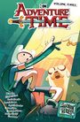 „Adventure Time“ Vol. Three. Figuren: Junge mit Helm, Hund. Fantasievolle Szene mit Schwert und TV-Gerät.