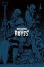 "EPITAPHS FROM THE ABYSS" in der Mitte. Dunkle, gruselige Illustration mit Skeletten und unheimlichen Figuren.