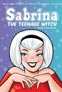 Text: "Sabrina the Teenage Witch Omnibus Volume One". Illustration eines lächelnden Mädchens mit weißen Haaren und Stirnband.