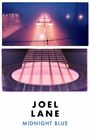 Text: "Joel Lane", "Midnight Blue". Oben eine beleuchtete Straße bei Nacht, unten ein Gitarrenhals.