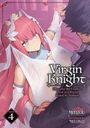 "Virgin Knight: I Became the Frontier Lord in a World Ruled by Women." Illustration mit einer Frau und einem Mann in naher Interaktion.
