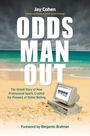 Titel: "Odds Man Out." Ein alter Computer am Strand unter einem bewölkten Himmel.