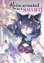 „Reincarnated as a Sword“, Manga 17. Bunte Figur mit Katzenohren hält ein Schwert. Glitzernde Kristalle umgeben sie.