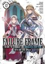 "FAILURE FRAME" Manga 12. Zwei Frauen in mittelalterlicher Kleidung, eine auf einem Thron, die andere daneben mit Schwert.