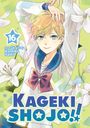 „Kageki Shojo!! 16, Story & Art by Kumiko Saiki.“ Illustration: Junge Person in Schuluniform, umgeben von weißen Lilien.