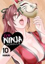 Titel: "Ero Ninja Scrolls". Nummer 10. Illustriert von Haruki. 

Eine Frau mit Maske, rotem Haar und frecher Pose.