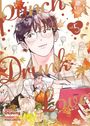 „Punch Drunk Love Vol. 5“ in roter und goldener Schrift. Illustration: Junge mit Brille in herbstlicher Szene. Blumen und Blätter.