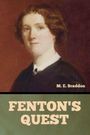 FENTON'S QUEST, M. E. Braddon; Gemälde einer Frau mit braunen Haaren auf rotem Hintergrund.