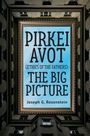 Text: "Pirkei Avot (Ethics of the Fathers): The Big Picture Joseph G. Rosenstein." Gebäudeumriss mit Blick in den Himmel.