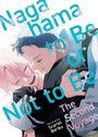 "Nagahama to Be or Not to Be: The Second Voyage" in blauer und rosa Schrift. Zwei Personen umarmen sich liebevoll.