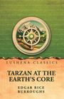 „Tarzan at the Earth's Core“ von Edgar Rice Burroughs, Lushena Classics. Illustration: Kompass über Berglandschaft.