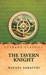 Text: Lushena Classics, The Tavern Knight, Rafael Sabatini. Illustration: Ein Kompass mit Berg- und Waldlandschaft.