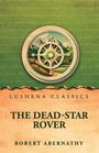 "LUSHENA CLASSICS. THE DEAD-STAR ROVER. ROBERT ABERNATHY." Kreation: Illustration eines Kompassrades vor Bergen.