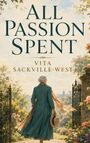 "ALL PASSION SPENT, VITA SACKVILLE-WEST." Eine ältere Frau in einem eleganten Mantel verlässt einen Garten durch ein Tor.