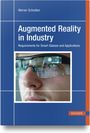 „Augmented Reality in Industry“ von Werner Schreiber, Smart Glasses vor Gesicht, blau mit HANSER-Logo.
